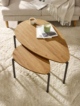 Lorette Teardrop Nest of 2 Coffee Tables