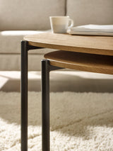 Lorette Teardrop Nest of 2 Coffee Tables