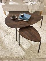 Lorette Teardrop Nest of 2 Coffee Tables