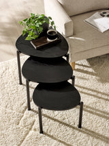 Lorette Teardrop Nest of 3 Side Tables