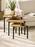 Lorette Teardrop Nest of 3 Side Tables