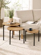 Lorette Teardrop Nest of 3 Side Tables