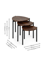 Lorette Teardrop Nest of 3 Side Tables