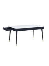 Louis Rectangular Stone Top 4-6 Seater Dining Table with 2 Drawers