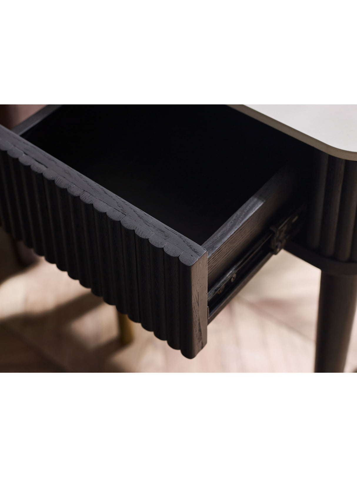 Louis Fluted 1 Drawer Side Table