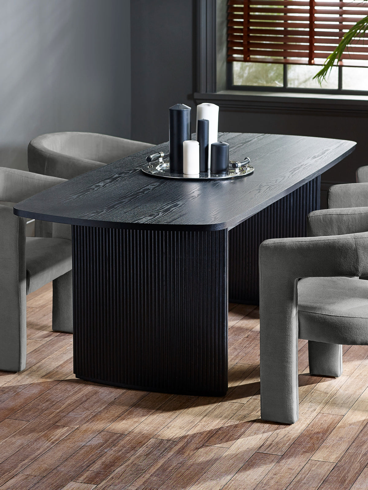 Louis Fluted Rectangular Extending 4-6 Seater Dining Table