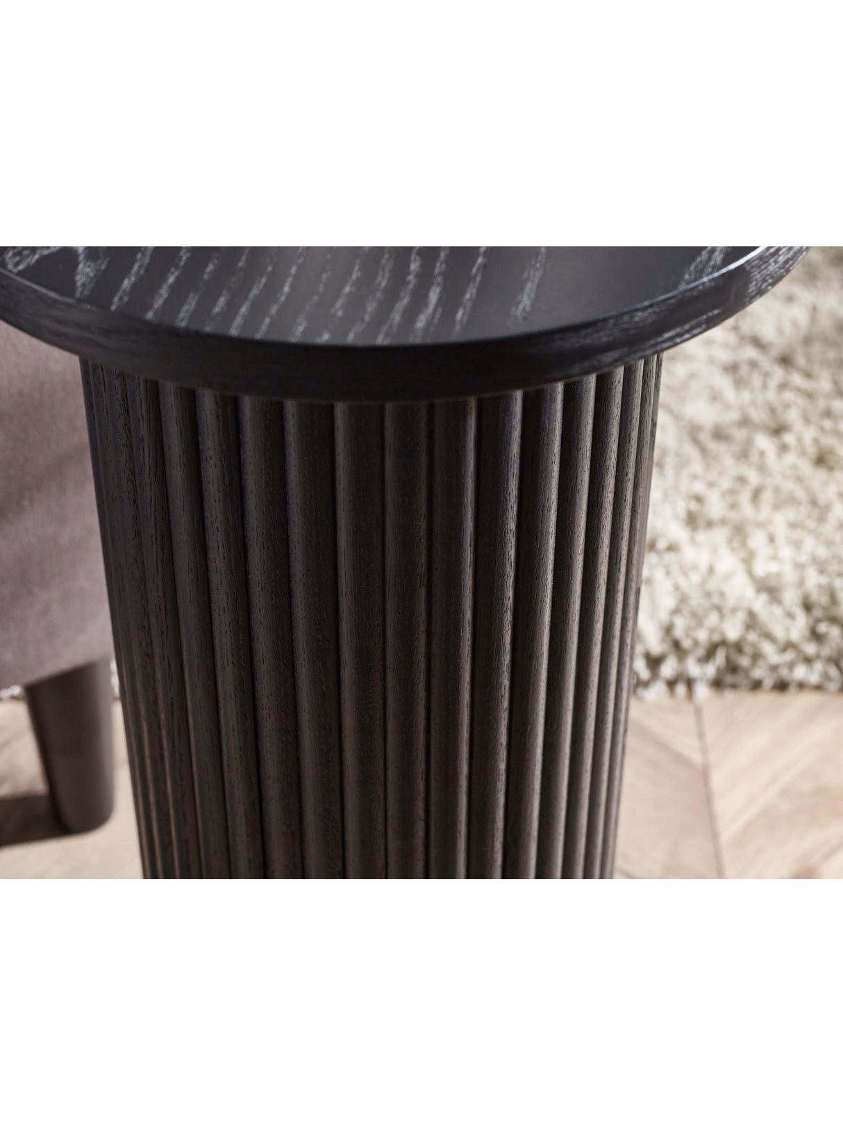 Louis Fluted Round Drinks Side Table