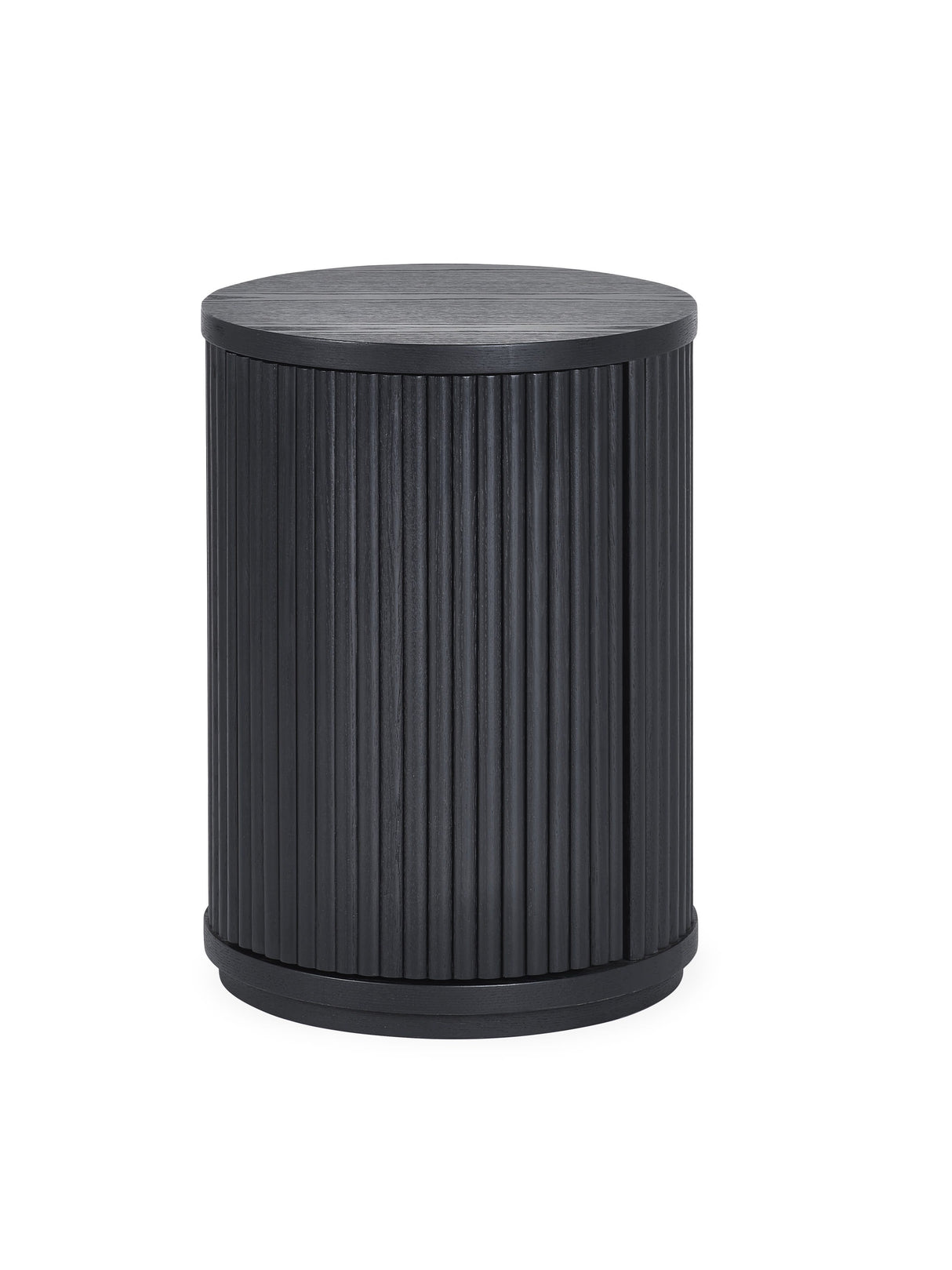 Louis Fluted Round Side Table with Cupboard