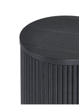 Louis Fluted Round Side Table with Cupboard