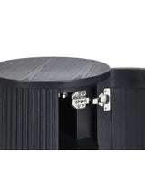 Louis Fluted Round Side Table with Cupboard