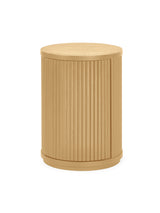 Louis Fluted Round Side Table with Cupboard