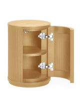 Louis Fluted Round Side Table with Cupboard