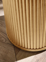 Louis Fluted Round Side Table with Cupboard