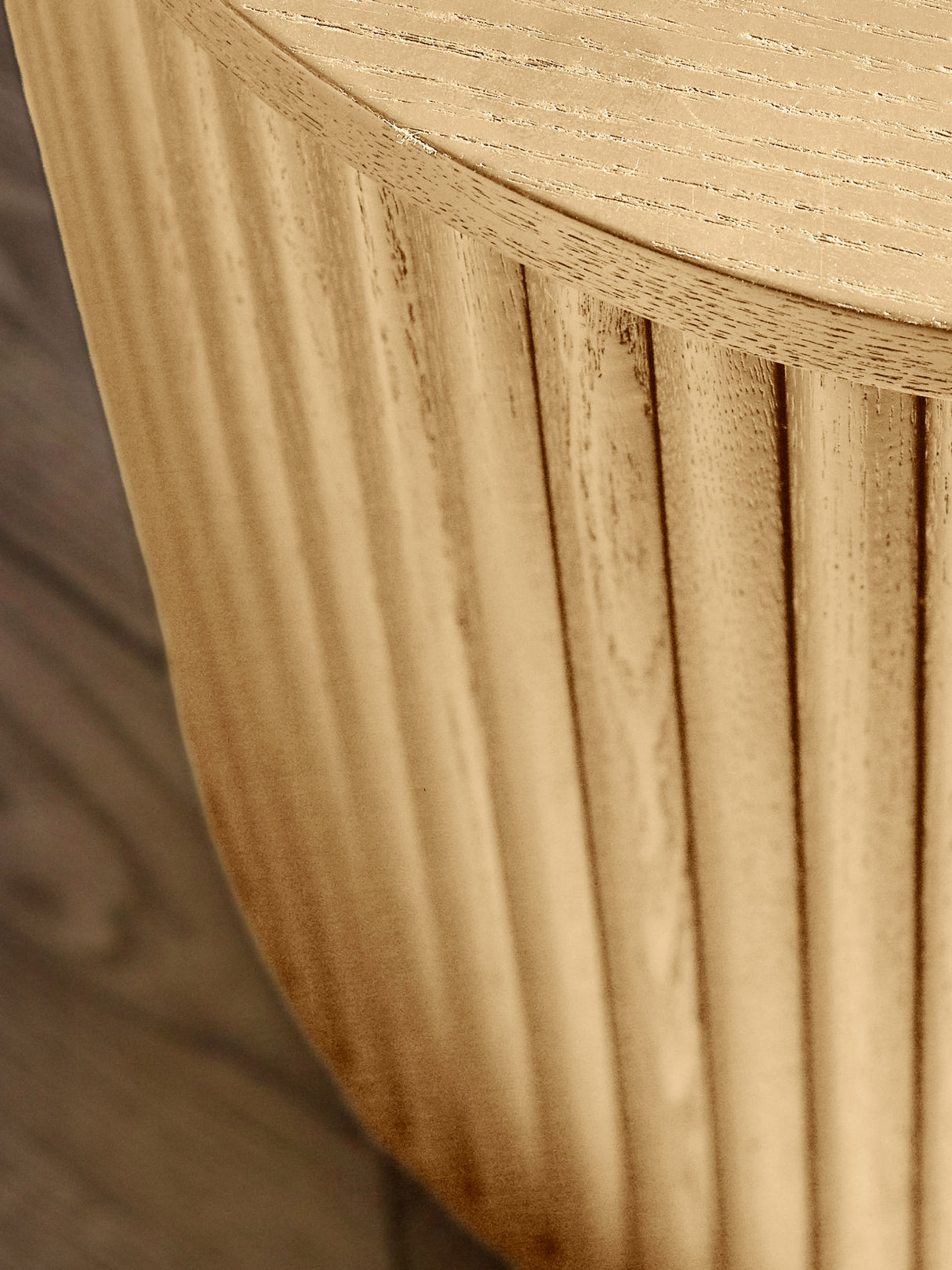 Louis Fluted Round Side Table with Cupboard