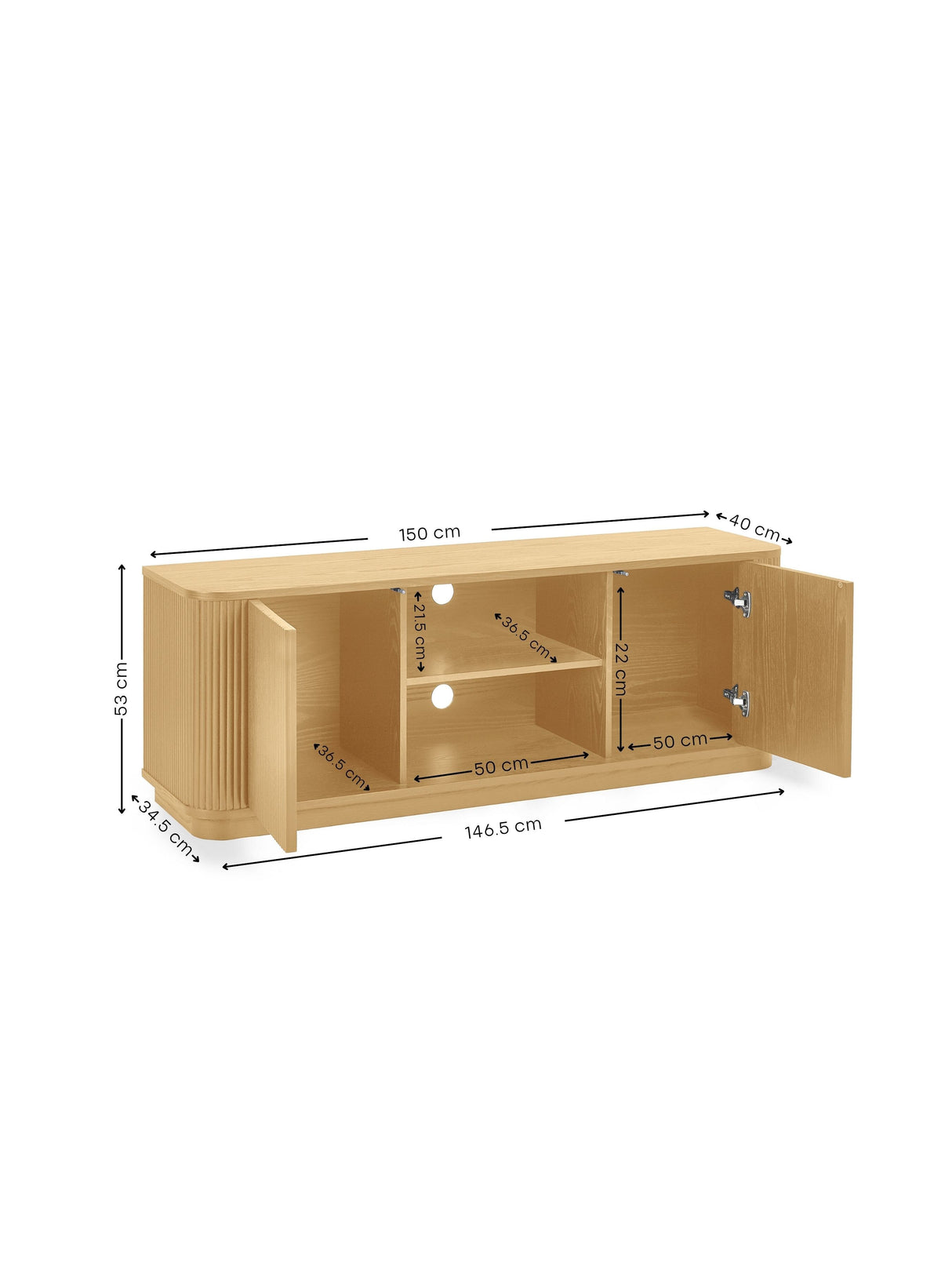 Louis Fluted TV Unit