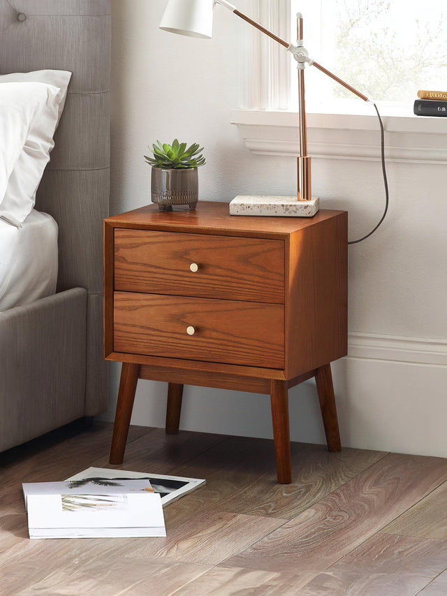 Lowry 2 Drawer Bedside Table
