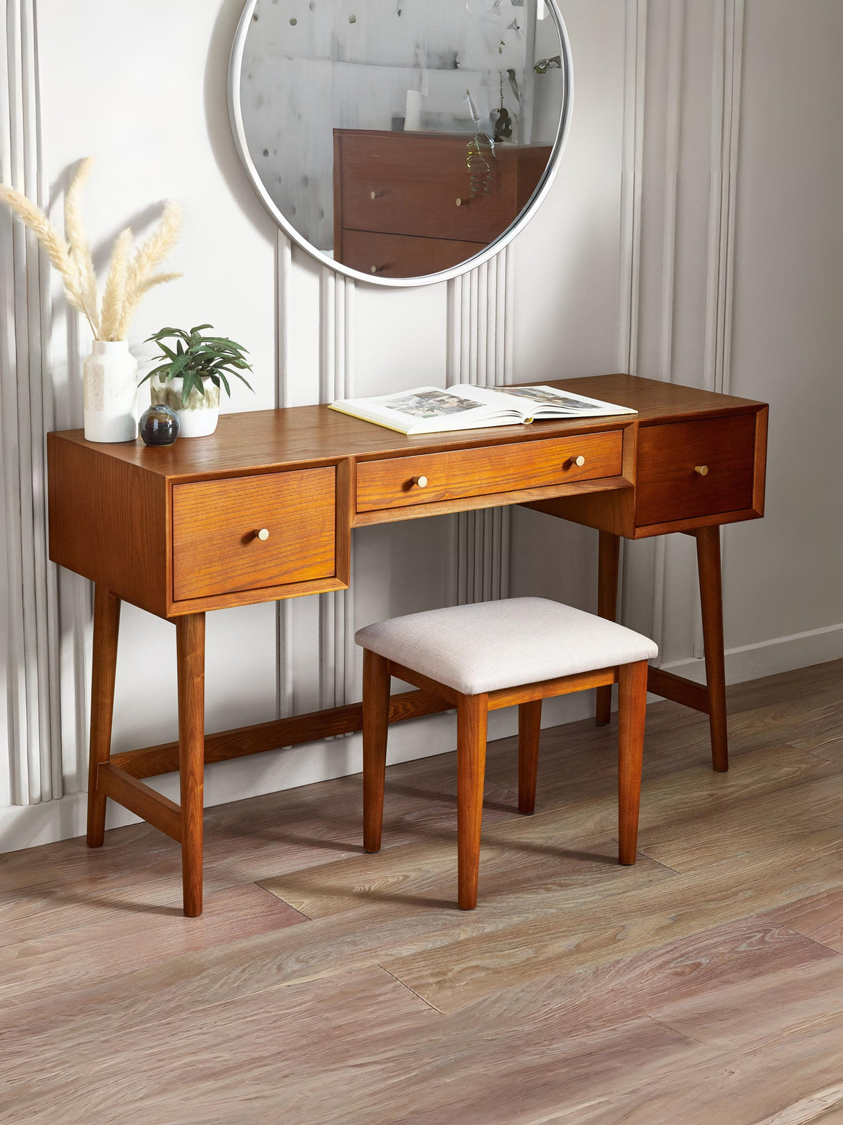 Lowry 3 Drawer Dressing Table and Stool