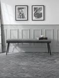 Luxe Diamond Quilted Upholstered 2 Seater Backless Bench
