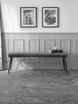 Luxe Diamond Quilted Upholstered 2 Seater Backless Bench