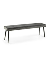 Luxe Diamond Quilted Upholstered 2 Seater Backless Bench