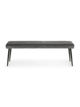 Luxe Diamond Quilted Upholstered 2 Seater Backless Bench