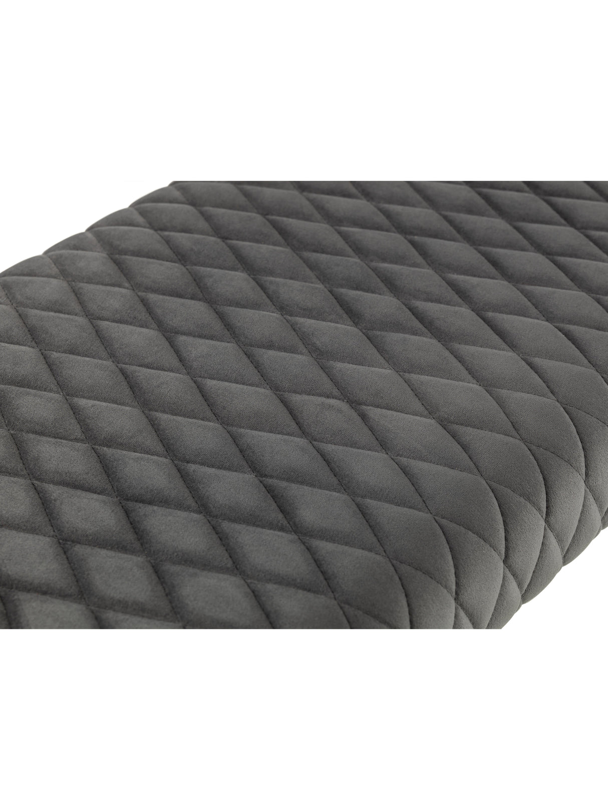 Luxe Diamond Quilted Upholstered 2 Seater Backless Bench