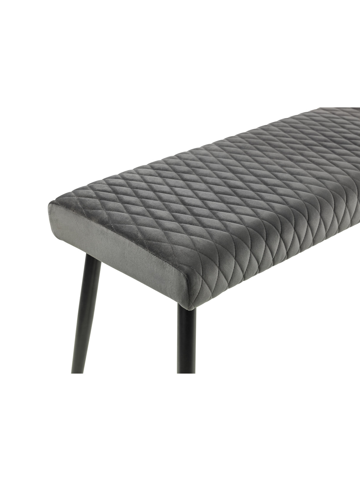 Luxe Diamond Quilted Upholstered 2 Seater Backless Bench