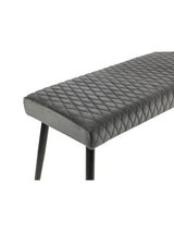 Luxe Diamond Quilted Upholstered 2 Seater Backless Bench