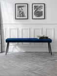 Luxe Diamond Quilted Upholstered 2 Seater Backless Bench