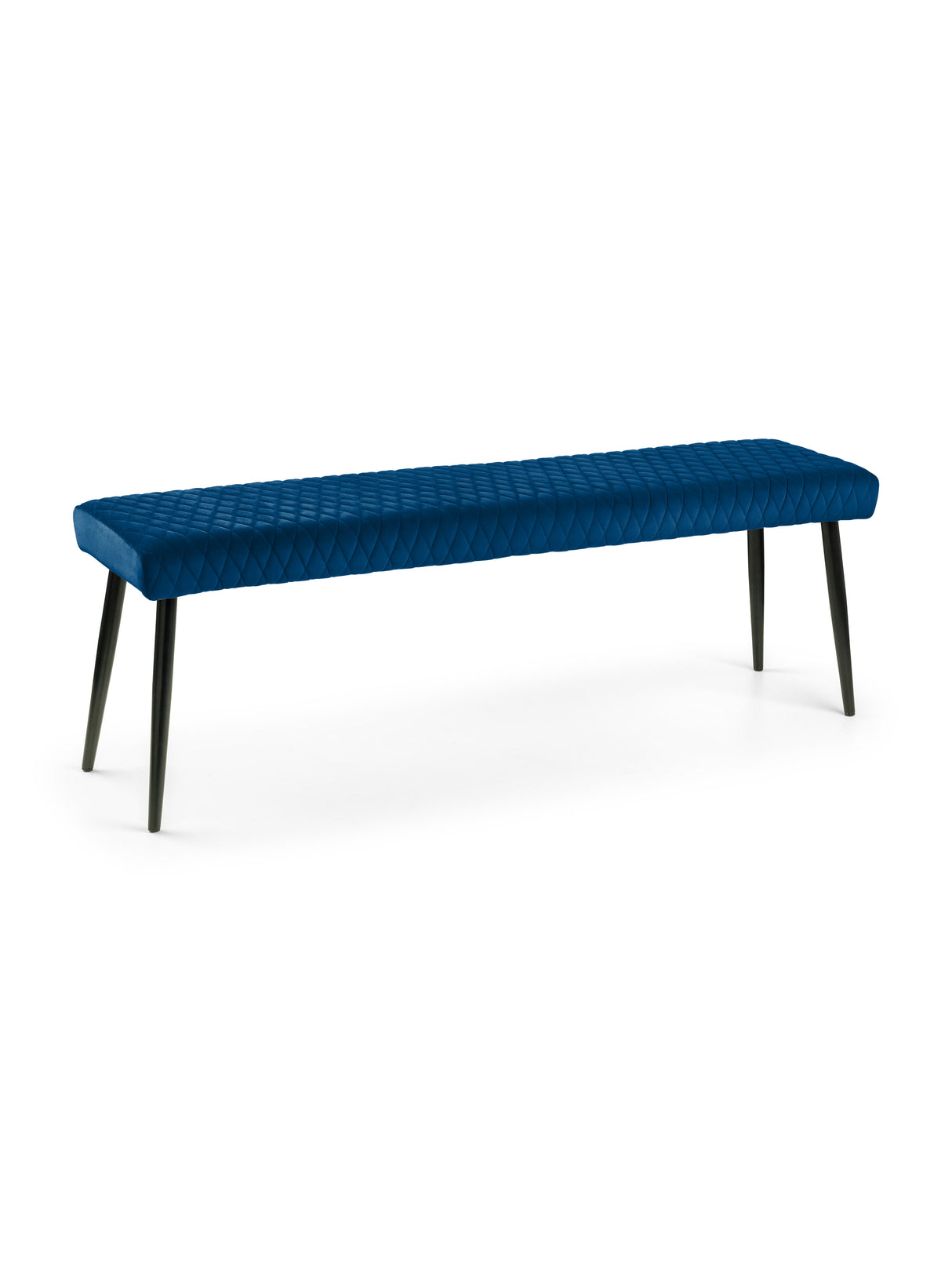 Luxe Diamond Quilted Upholstered 2 Seater Backless Bench