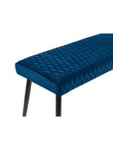 Luxe Diamond Quilted Upholstered 2 Seater Backless Bench