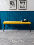 Luxe Diamond Quilted Upholstered 2 Seater Backless Bench
