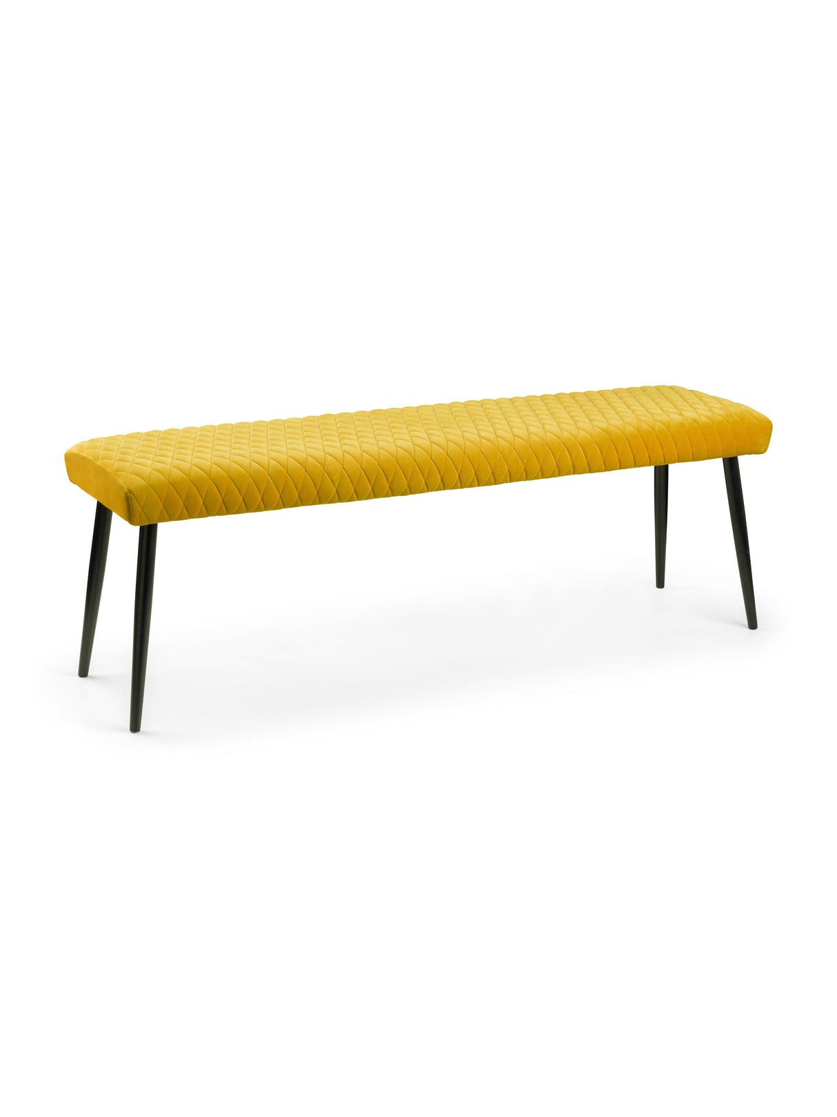 Luxe Diamond Quilted Upholstered 2 Seater Backless Bench