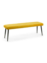 Luxe Diamond Quilted Upholstered 2 Seater Backless Bench