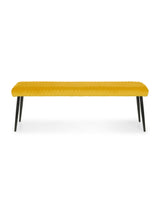 Luxe Diamond Quilted Upholstered 2 Seater Backless Bench