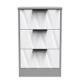 Las Vegas 3 Drawer Bedside Cabinet