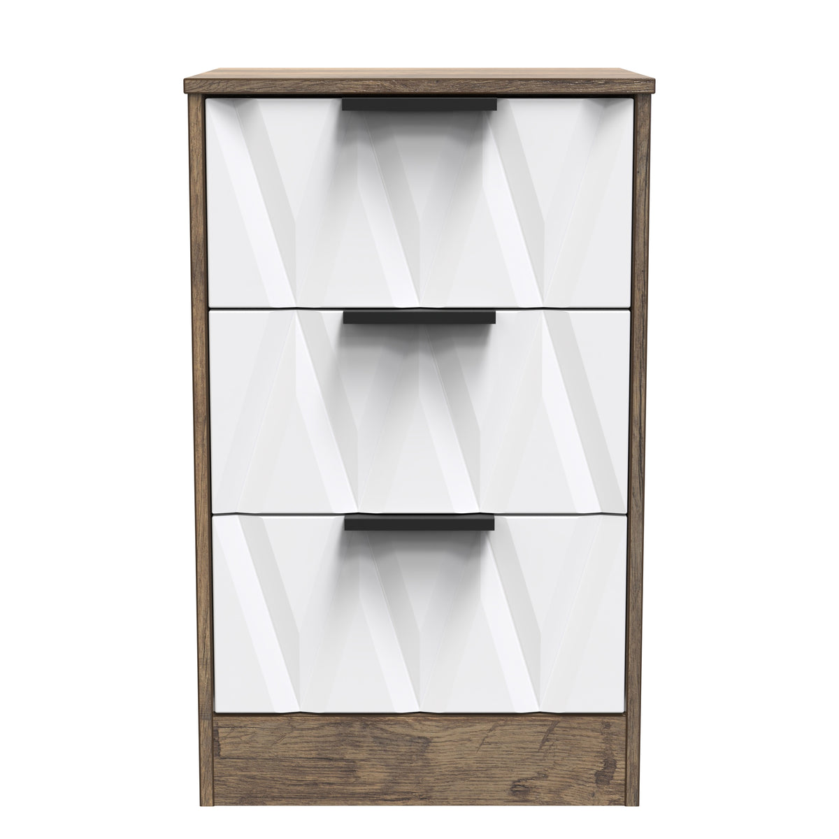 Las Vegas 3 Drawer Bedside Cabinet