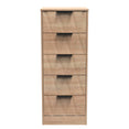 Las Vegas 5 Drawer Bedside Cabinet