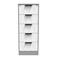 Las Vegas 5 Drawer Bedside Cabinet