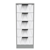 Las Vegas 5 Drawer Bedside Cabinet
