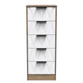 Las Vegas 5 Drawer Bedside Cabinet