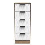Las Vegas 5 Drawer Bedside Cabinet