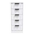 Las Vegas 5 Drawer Bedside Cabinet