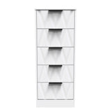 Las Vegas 5 Drawer Bedside Cabinet