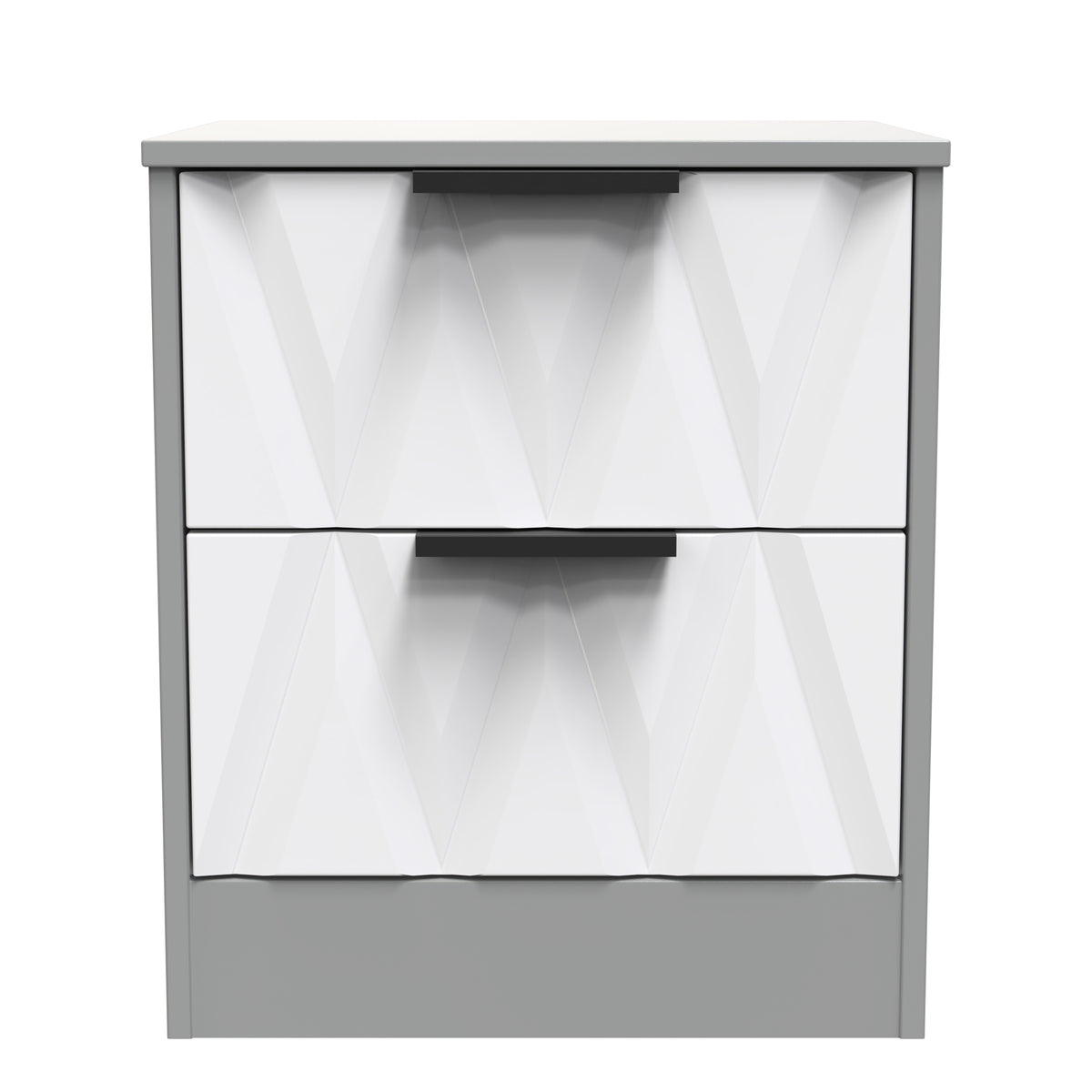 Las Vegas 2 Drawer Bedside Cabinet