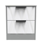 Las Vegas 2 Drawer Bedside Cabinet