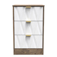 Las Vegas 3 Drawer Bedside Cabinet