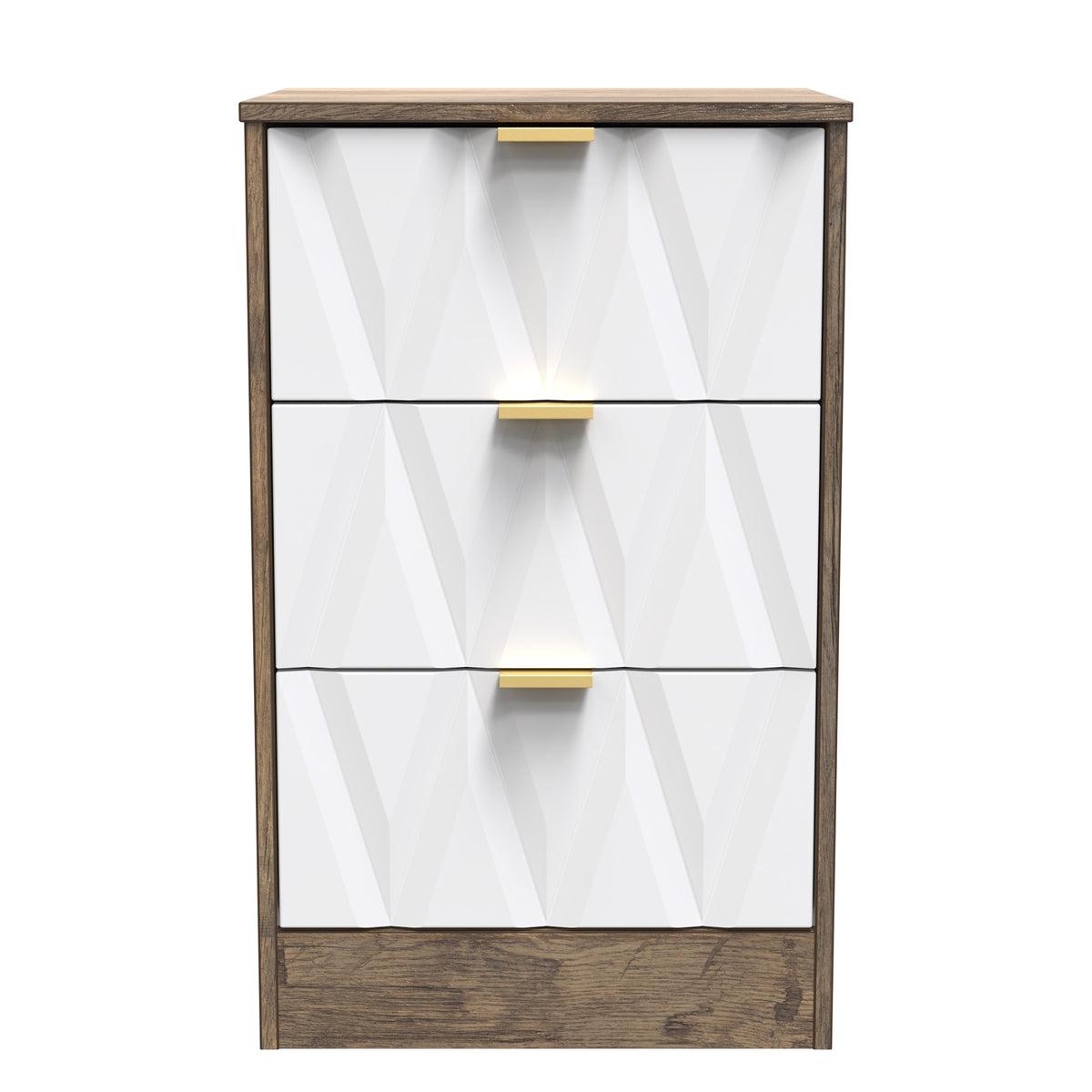 Las Vegas 3 Drawer Bedside Cabinet