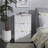 Las Vegas 3 Drawer Bedside Cabinet