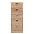Las Vegas 5 Drawer Bedside Cabinet